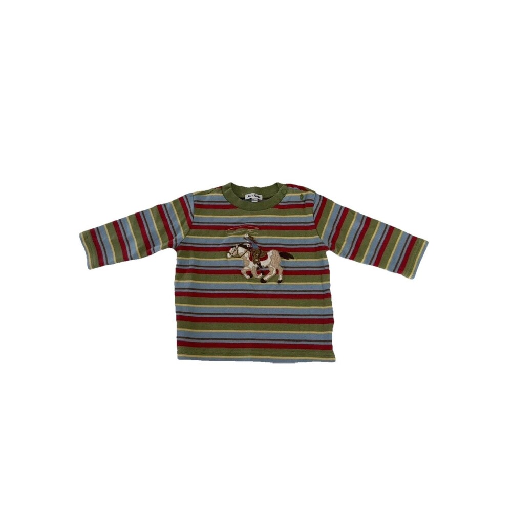 Baby size 18 month Cowboy Le Top Western neck Snap Rodeo striped